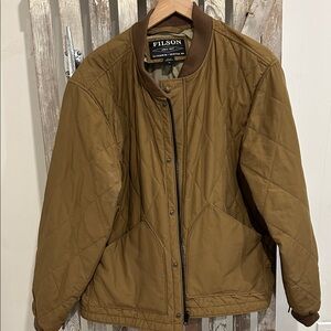 Men’ Limited Series Filson Tan Quilted Bomber Jacket